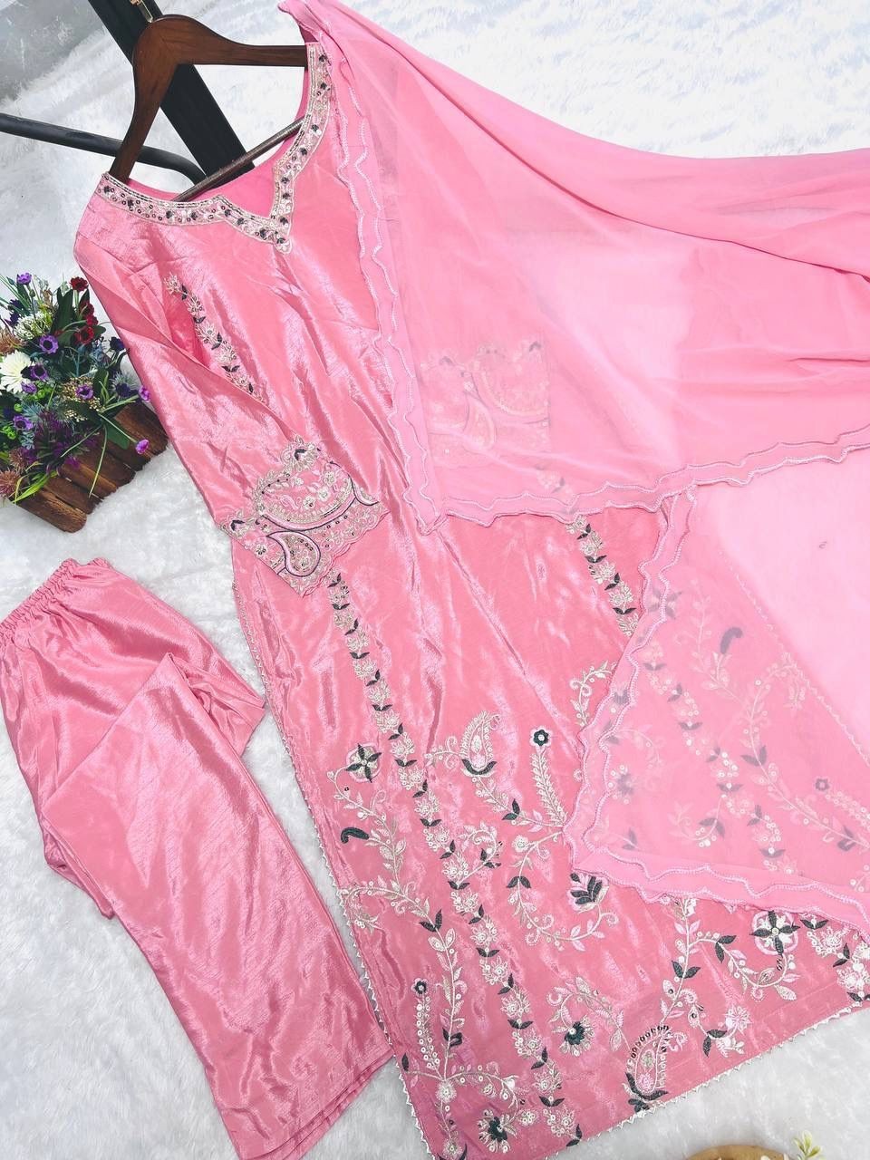 Designer Indian Pakistani kurti pant Bollywood Dress Party Wear Suit wedding