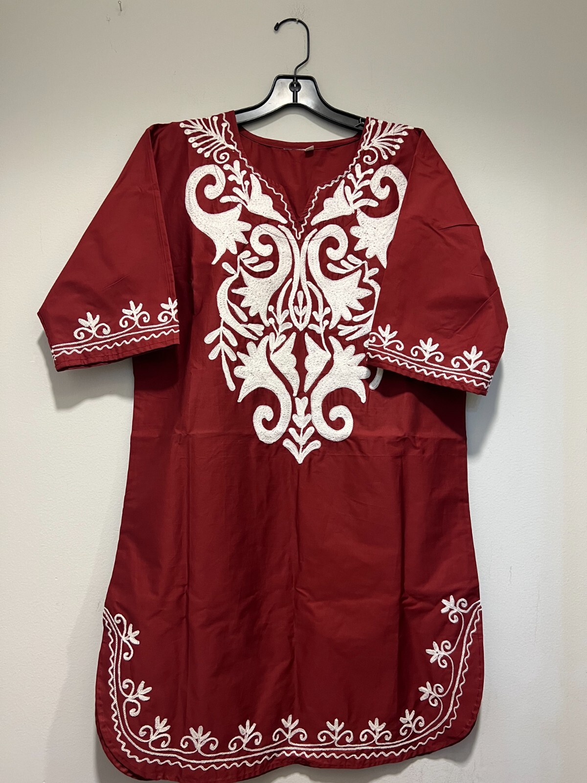 African clothing for men-Dashiki M-7X Burgundy