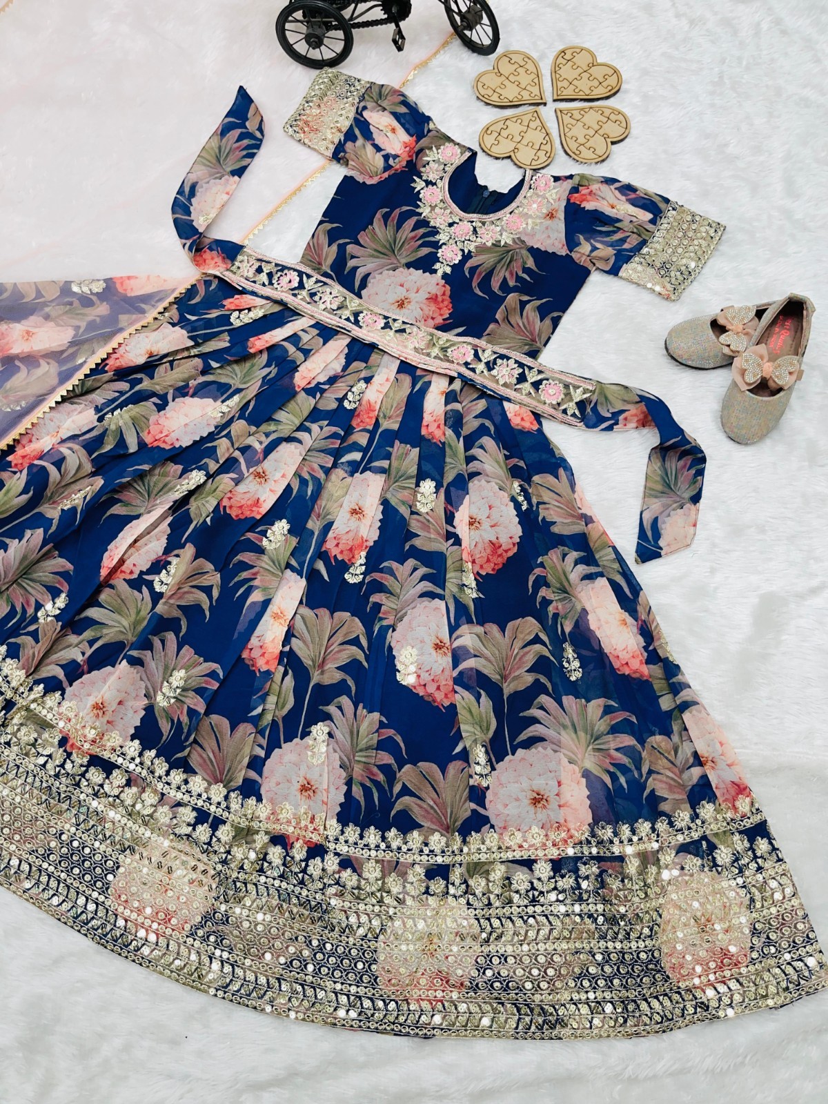 Readymade kids girls gwon party wear eid indian girls designer dress