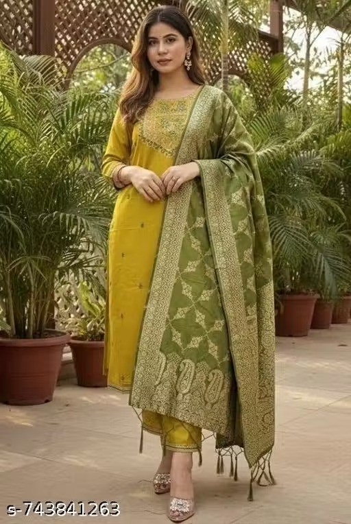 Indian Salwar Kameez Suit Readymade 3Pc Women Party Wear Dress Dupatta