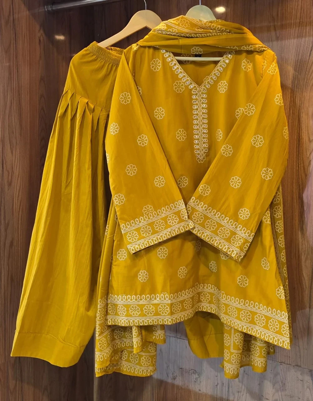 Indian Pakistani Ethnic Farshi Salwar Kameez Women’s Top Kurti Pant Dupatta Set