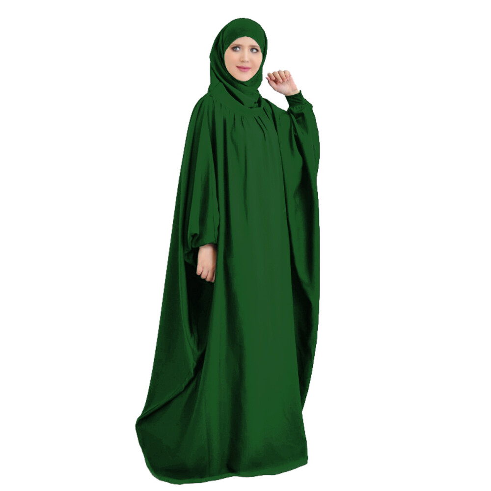 Abaya Prayer Kaftan Caftan Khimar Hooded Maxi Dress Muslim Women Burqa Robe Gown