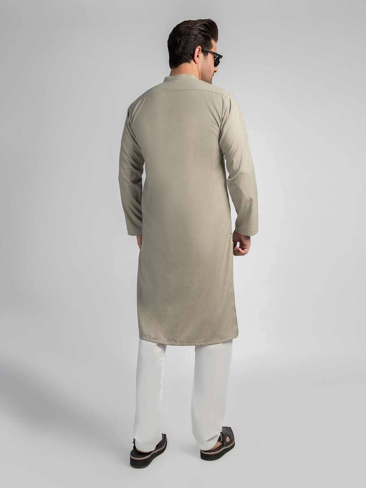 Mens Light Pistachio Green Plain Kurta Shalwar Handmade Eid Design Kurta Pajama