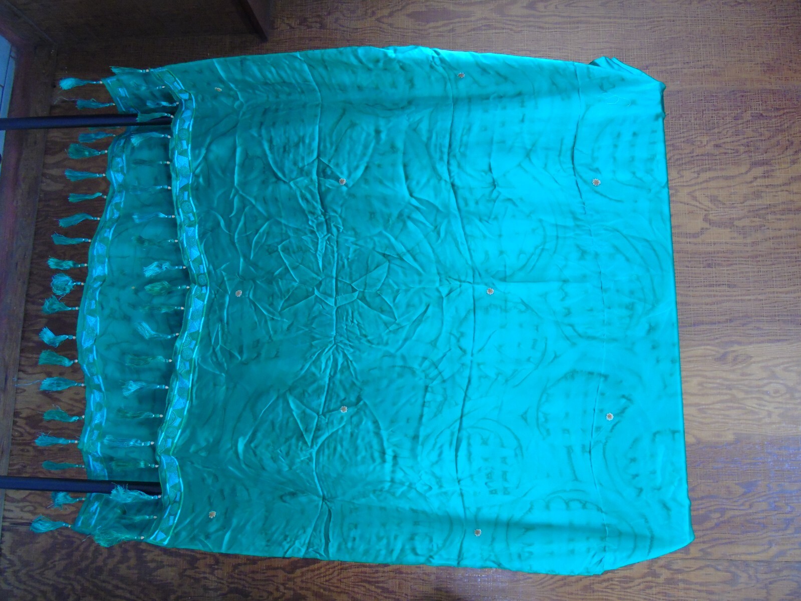 Set of 3 pcs – Traditional Ethnic Wear Green – Dress, Wrap & Skirt