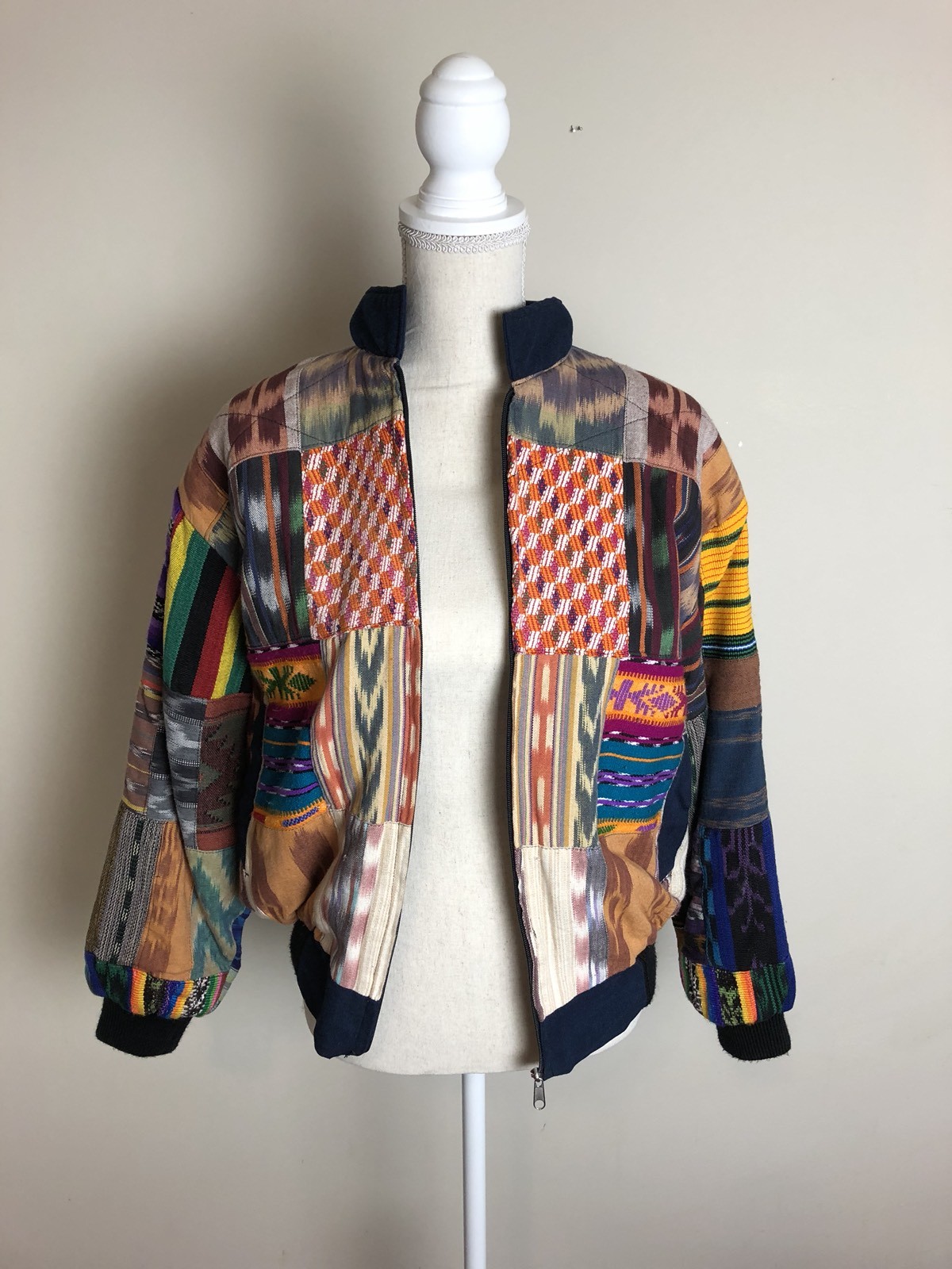 1950s Mayan Textile Patchwork Chi Chi Jacket Tres Reyes Small/Medium