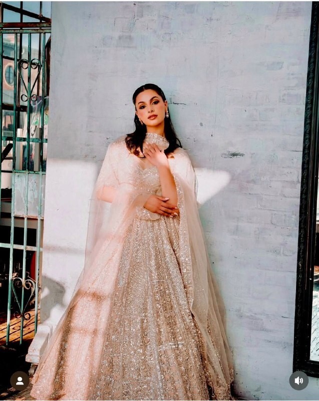 Indian Style Beige Kasturi Silk Lehenga Choli With Dupatta For Reception Wear