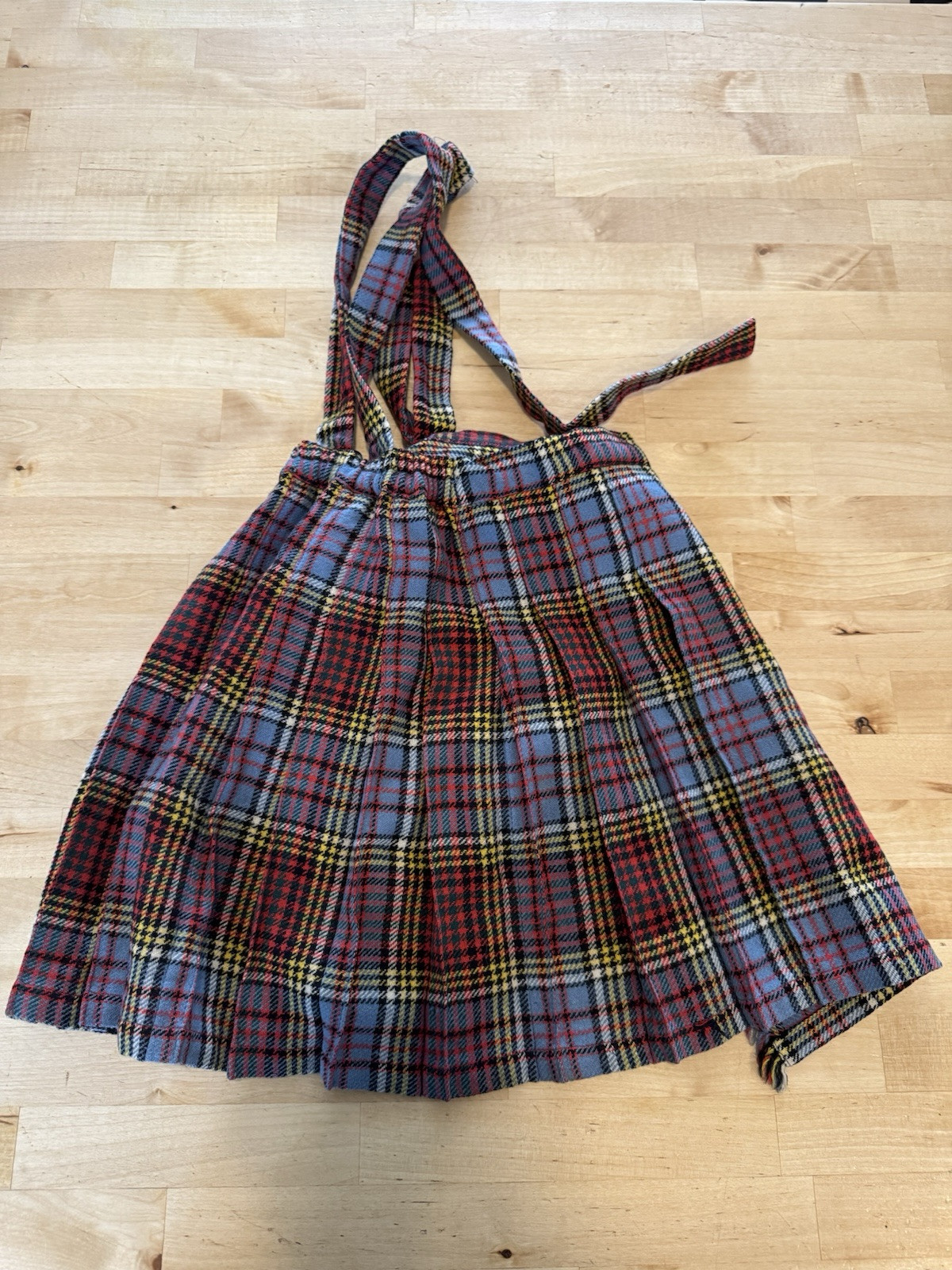 Vintage Glenconner Kilt Skirt Unisex Kids Small Tartan Plaid Suspender Straps