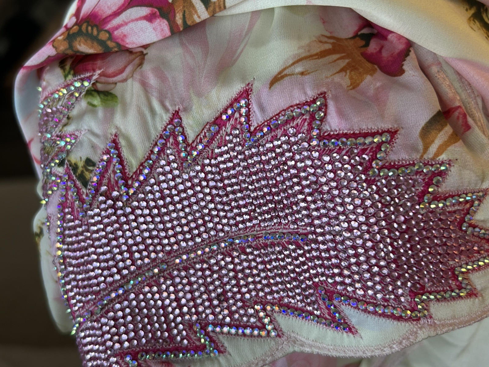 Abu Dhabi custom designed and made women’s dress with beautiful beaded detail