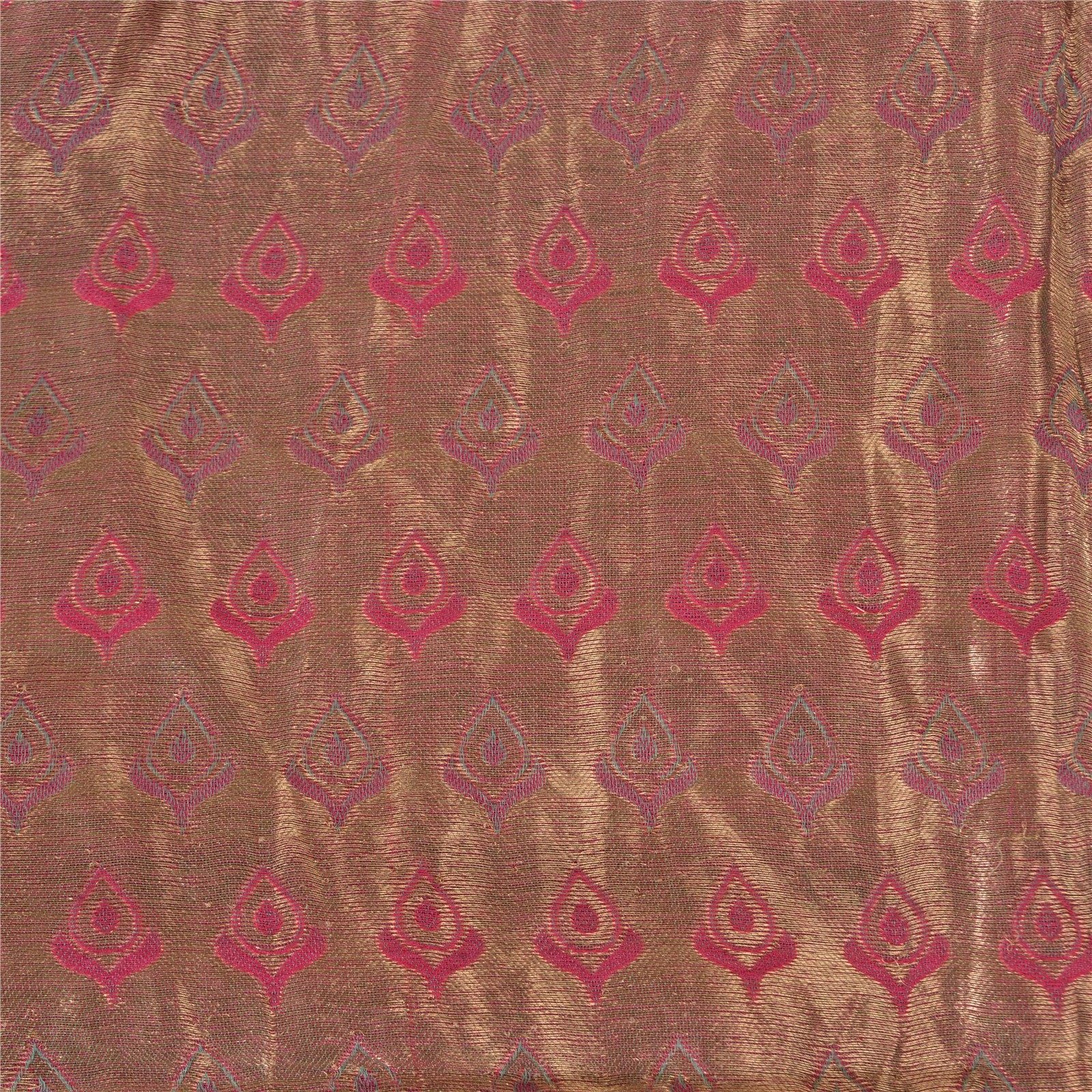 Sanskriti Vintage Sarees Pink Blend Silk Hand Woven Sari 5+Yd Soft Craft Fabric