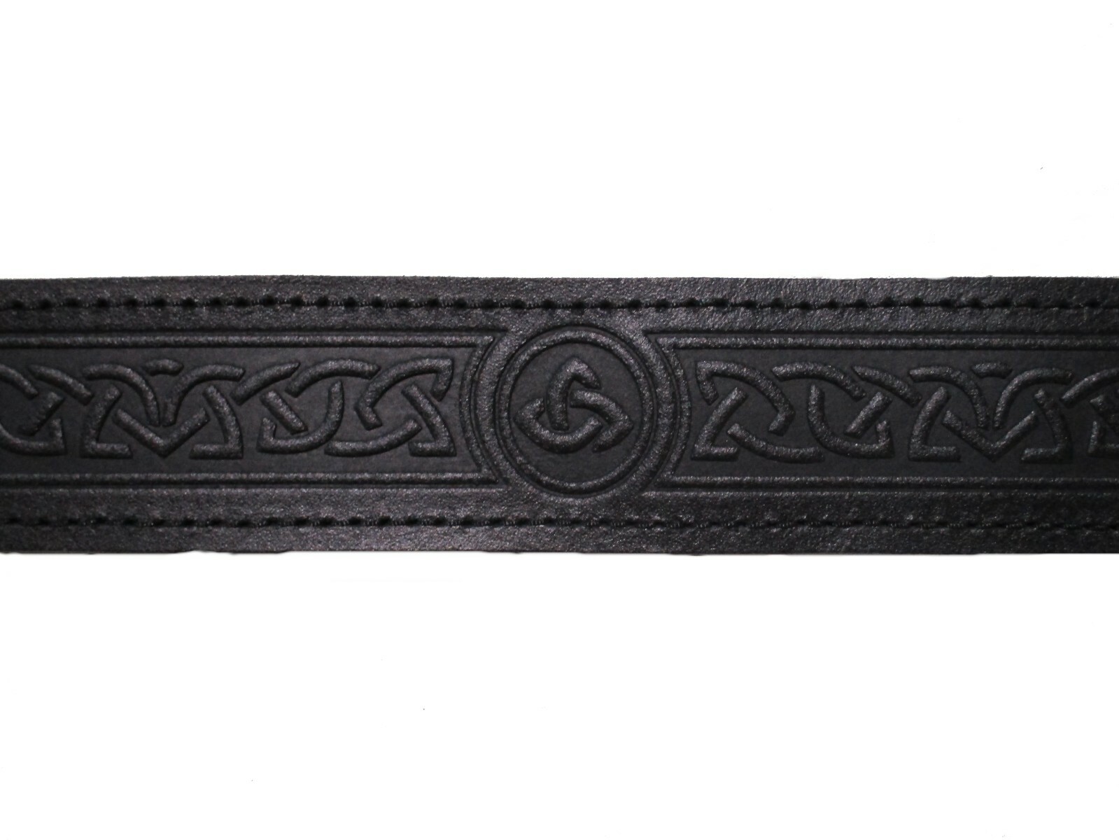 Leather Celtic Design Kilt Belt Black Scottish Antique Finish Buckle Brown