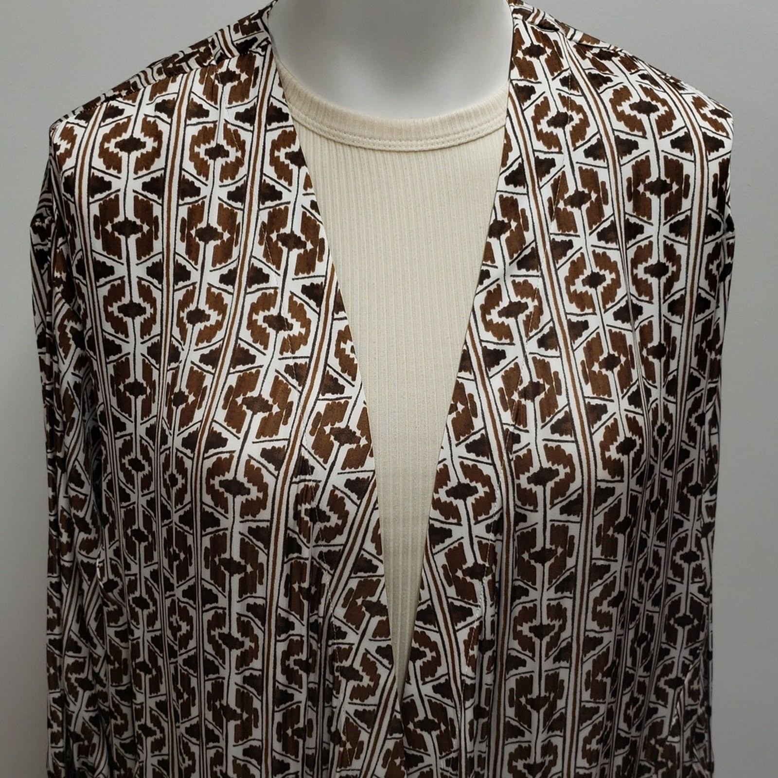 Chico’s Longline Geometric Kimono Women’s Size Small/Medium Travel Effortless