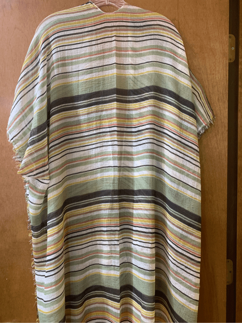 Green Multi Stripped Kimono #spring #summer