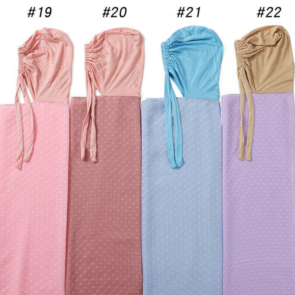 1PCS Muslim Amira with Bonnet Inner Cap Instant Hijab Head Scarf Wraps Shawls