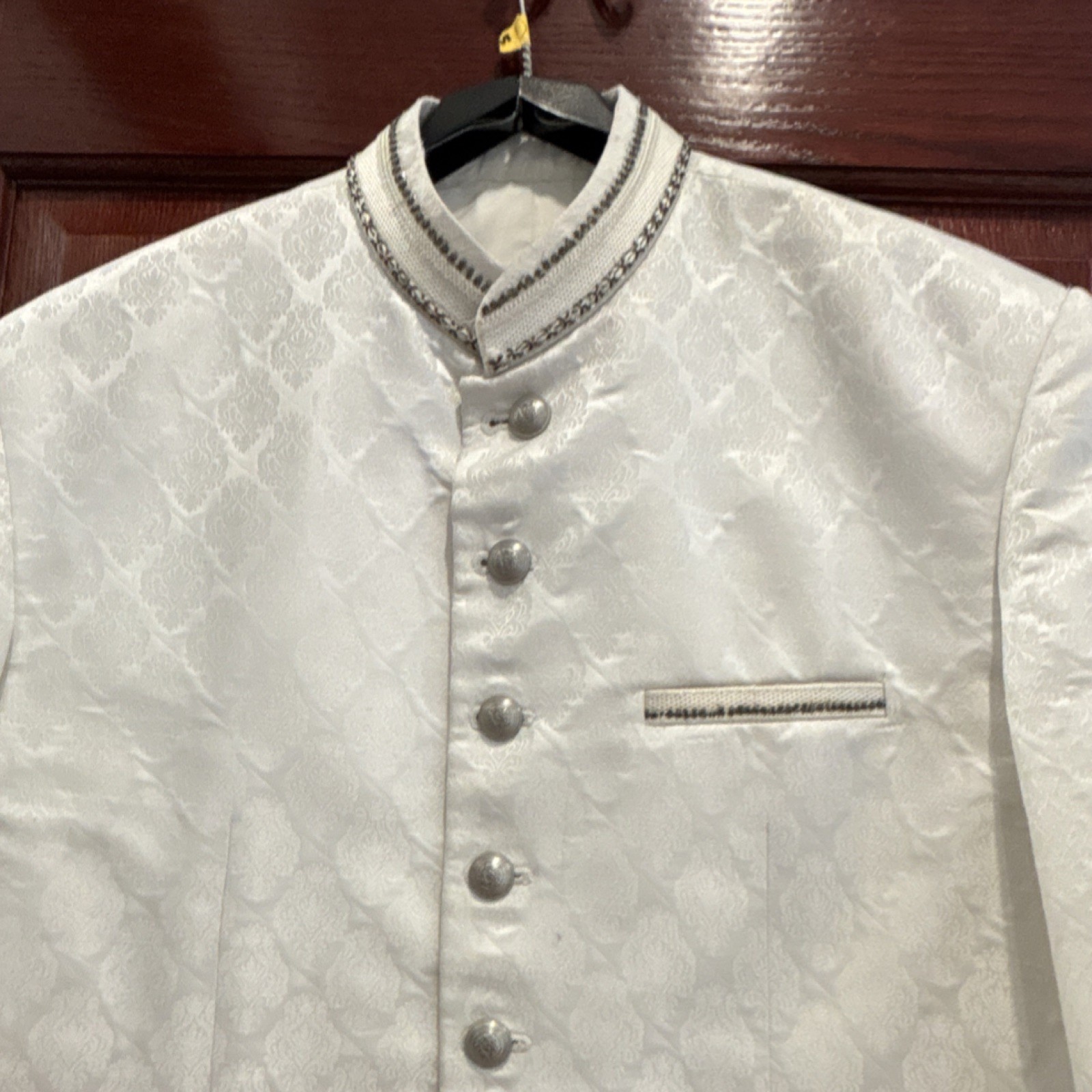 almirah White Sherwani prince coat Men Size L Formal Traditional Party Wear