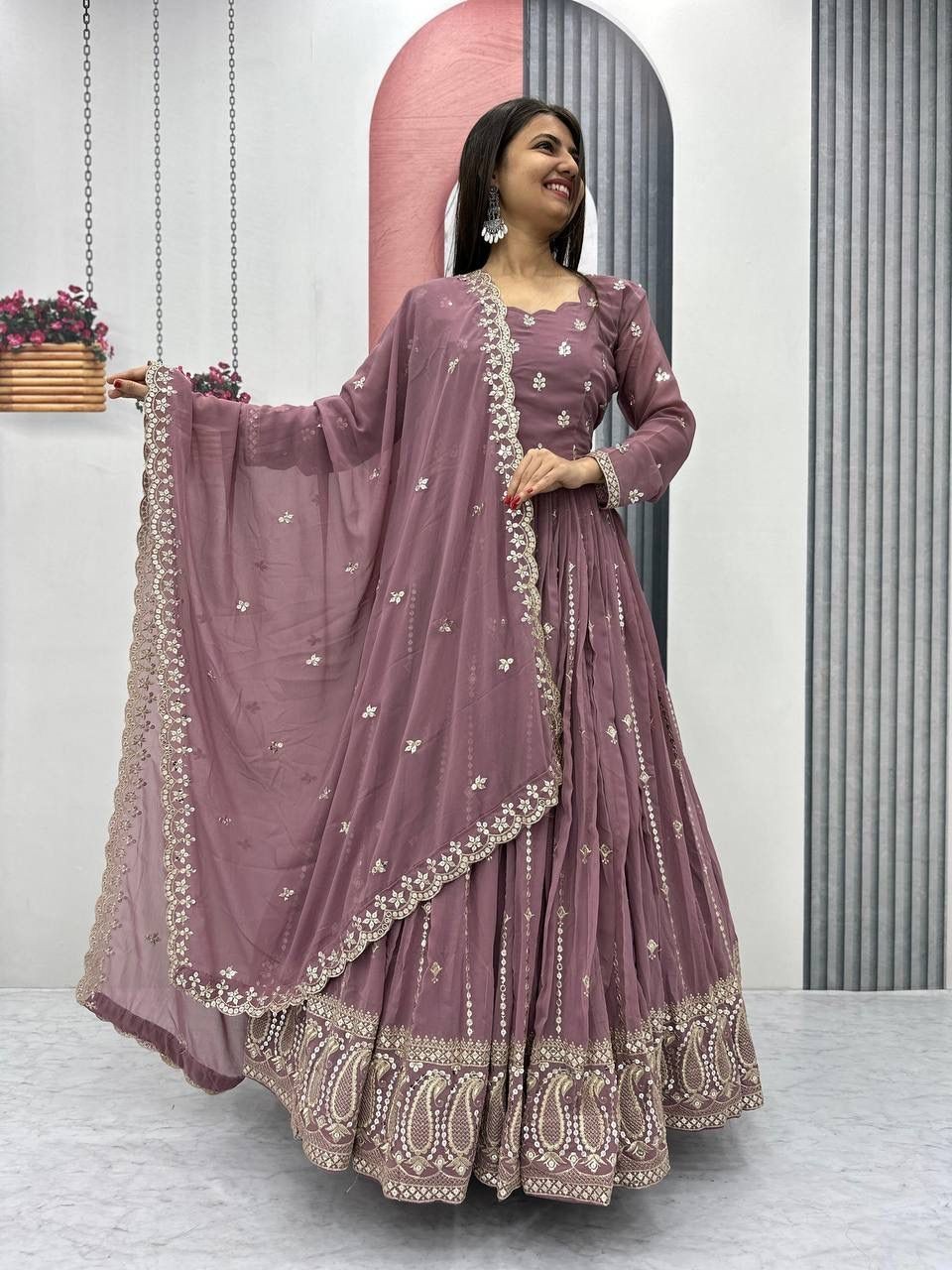 Pakistani Dress Anarkali suit Ready To Wear Suit 2 Piece Wedding Party Bollywood