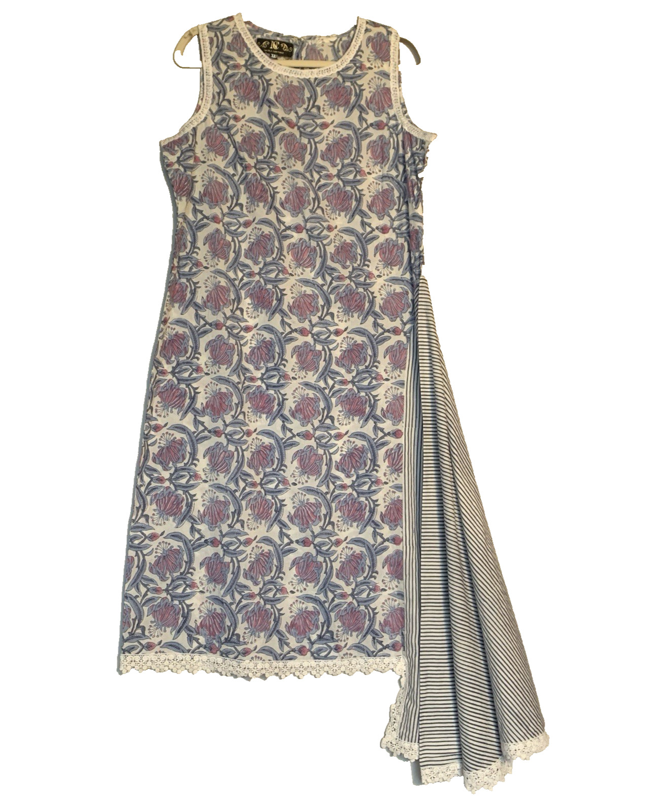Nazila Couture NYC Macy’s Exclusive XL Kurti Tunic Dress Blue Pink Floral India