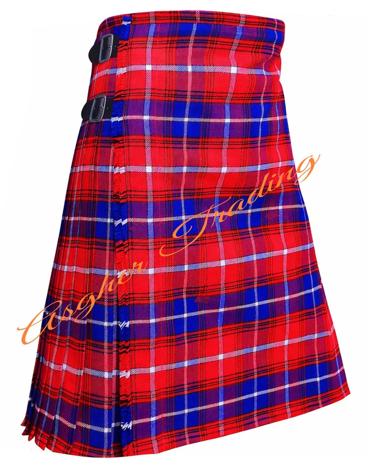 Scottish Handmade Traditional Clan Danish Tartan 8 Yard Kilt & Custom Size kilts