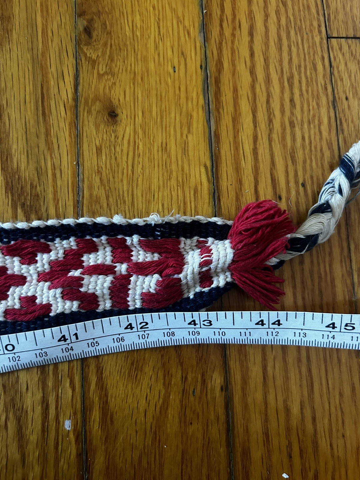 Artisan Handmade Embroidered Sash Belt Ceremonial Made in Mexico 44″ L