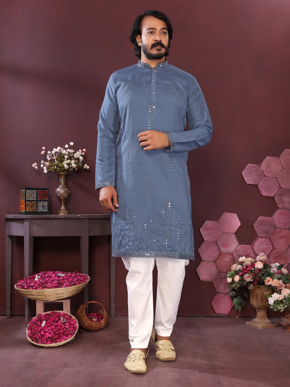 Readymade Kurta Pajama Smart Silk & Cotton Ready to Wear for Weddings & Events