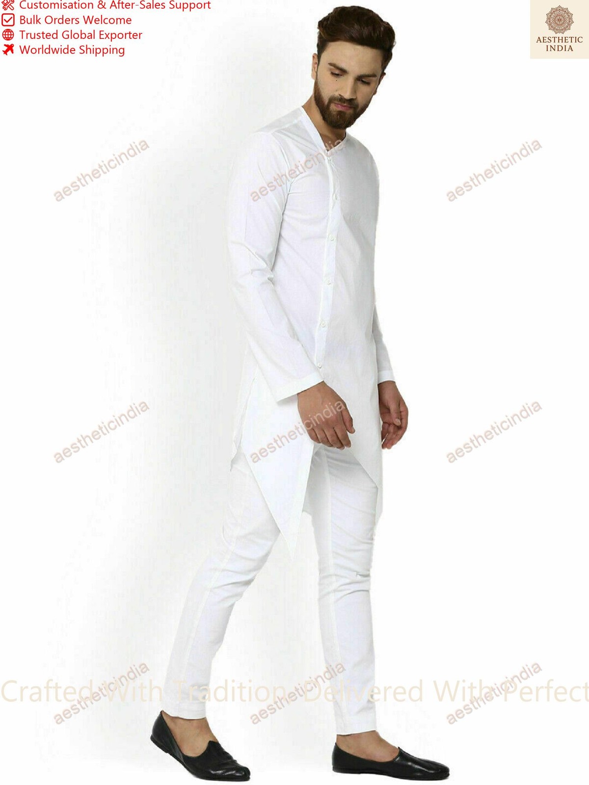 Mens Kurta New Festival Mens Kurta Homewear Shirts Top Shirt Solid Kurta Indian