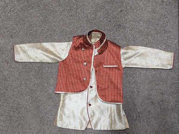 Kids || Indian Ethenic Wear Boys Embroider Pathani Kurta and Vest