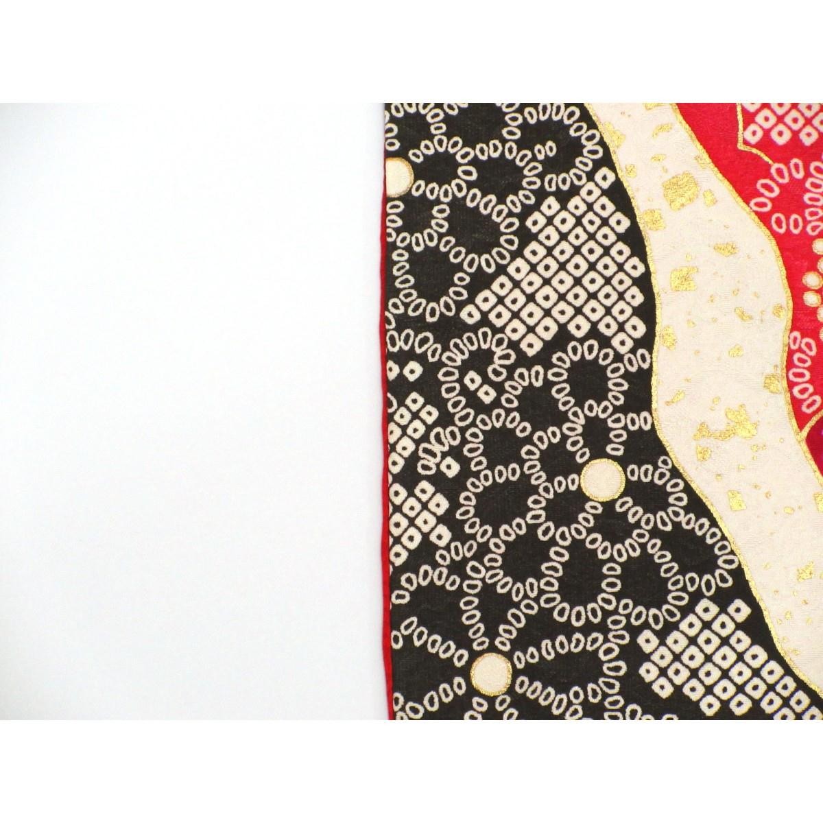 Authentic Japanese Kimono with Yuzen and Gold Leaf Processing #260-007-507-8737