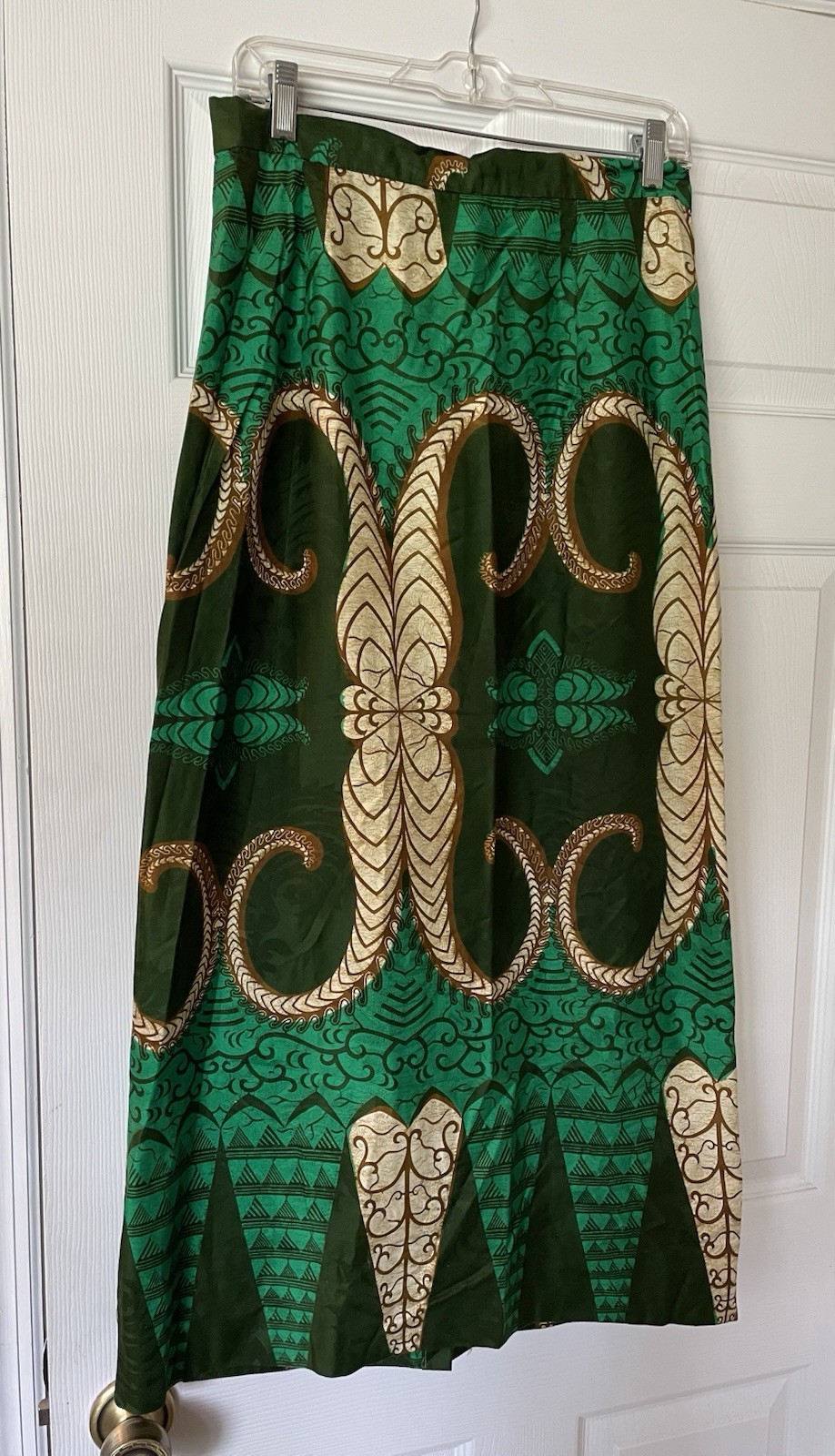 African Wax Fabric Print Two Piece Dress Set Size Small