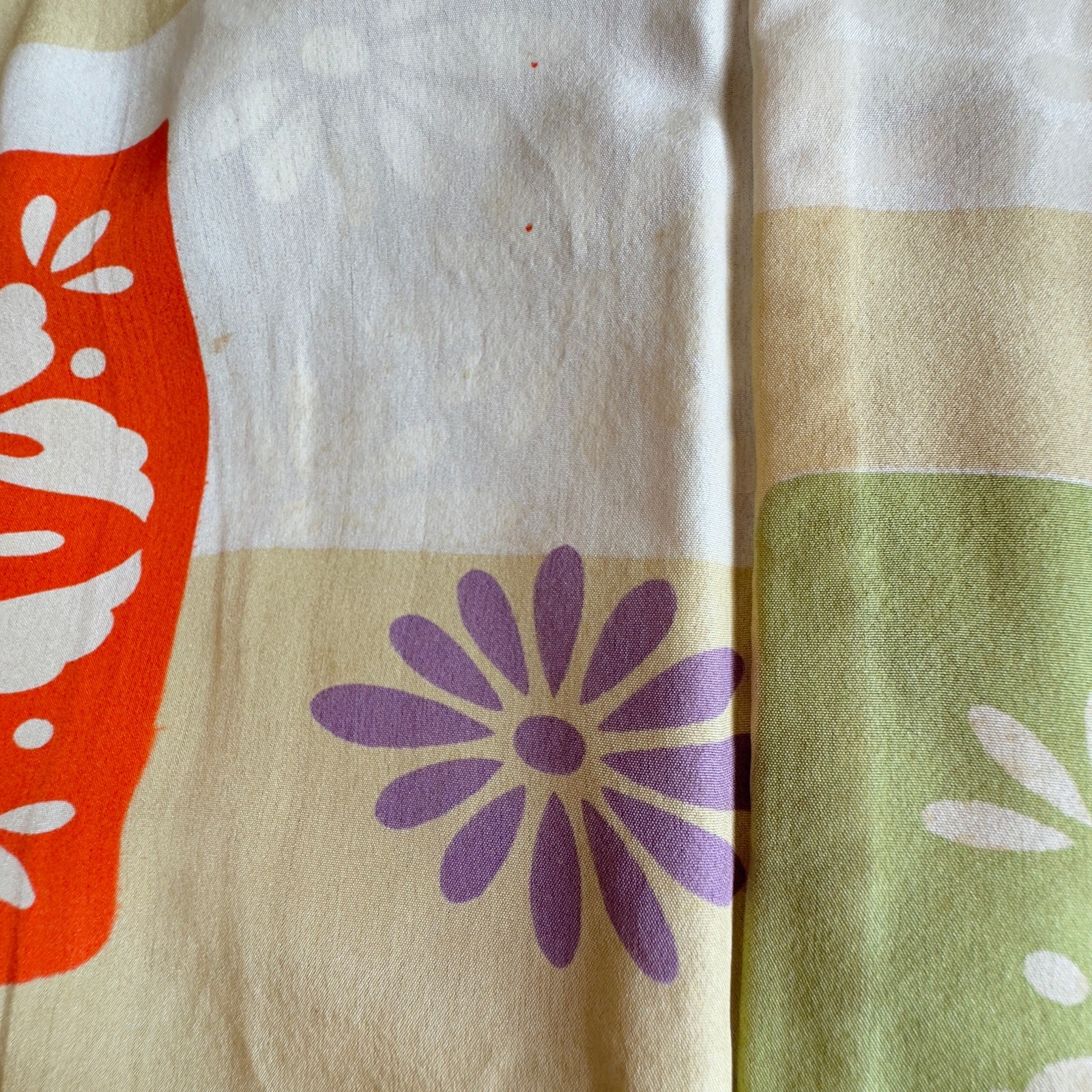 Vintage Reversible Japanese Kimono Silk Floral Print Hand Stitched Haori Nukui