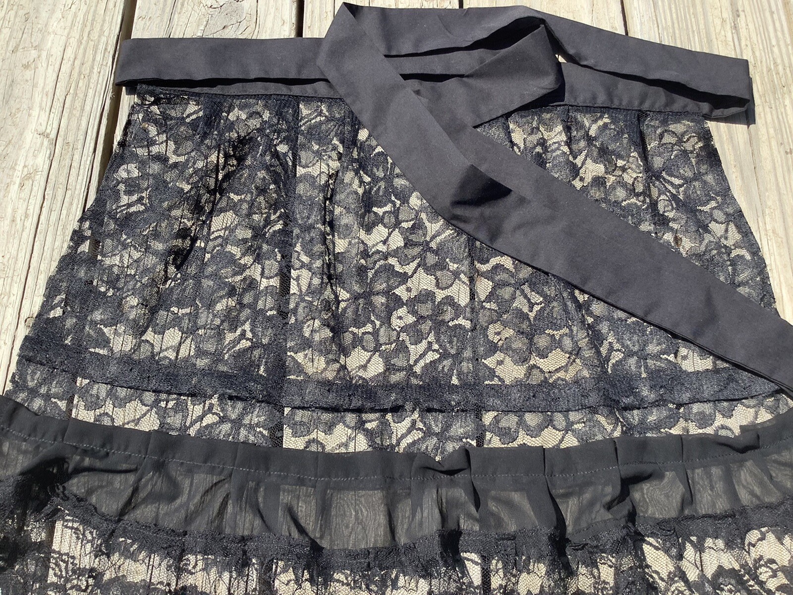 Black Ruffle Lace Apron, Oktoberfest Apron, Birthday Gift apron For Women