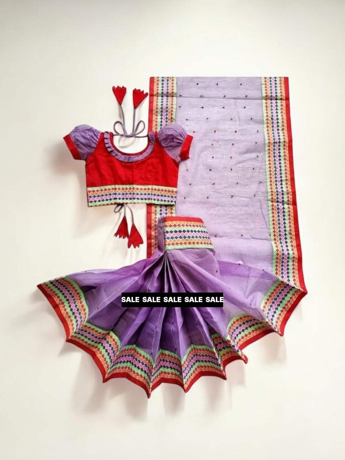 Girls Traditional Ready to Wear Saree – Ethnic Wear for Kids- 108