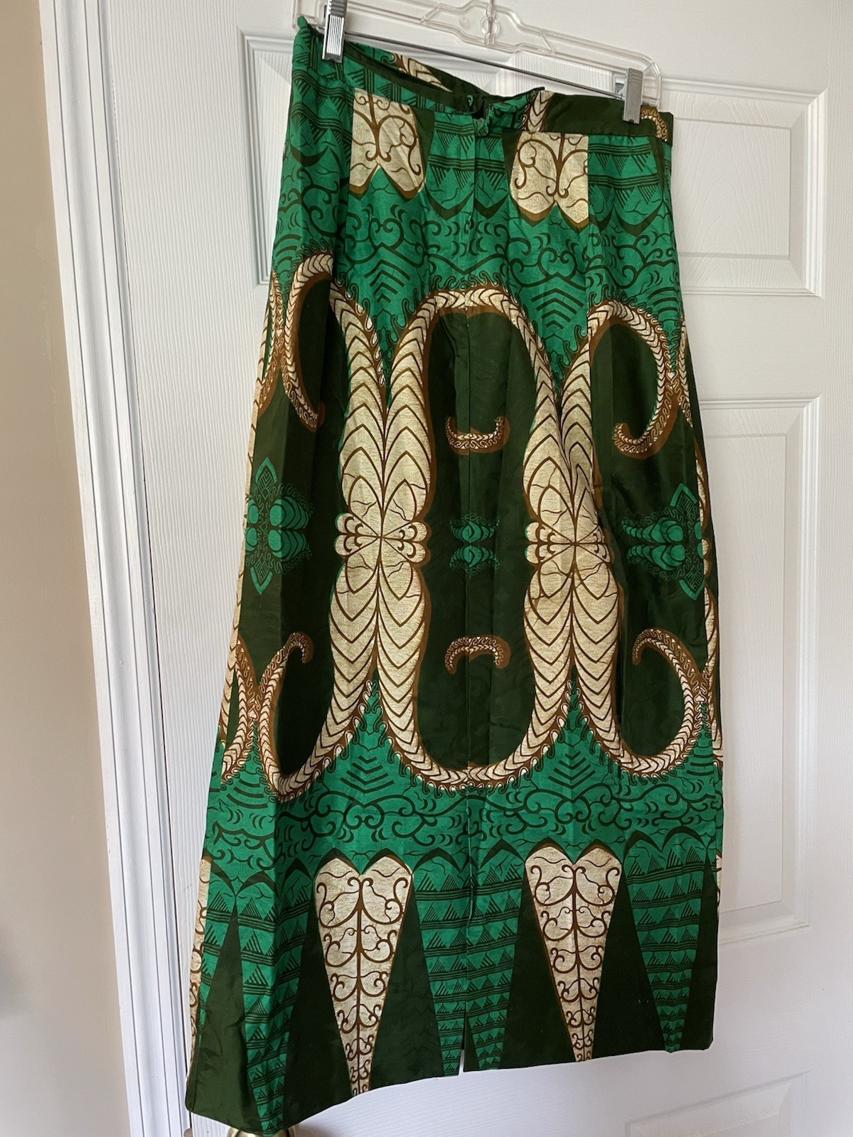 African Wax Fabric Print Two Piece Dress Set Size Small