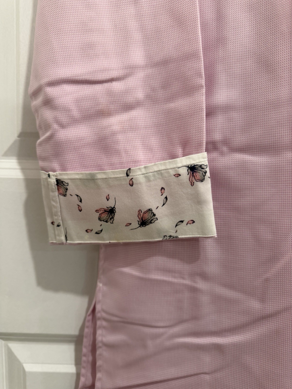 Men’s Pink Kurta Long Sleeve Pattern Tunic