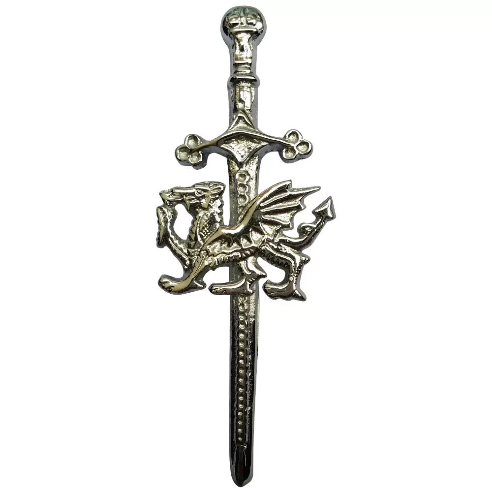Scottish Thistle Kilt Pins Various Designs Chrome Finish 4″