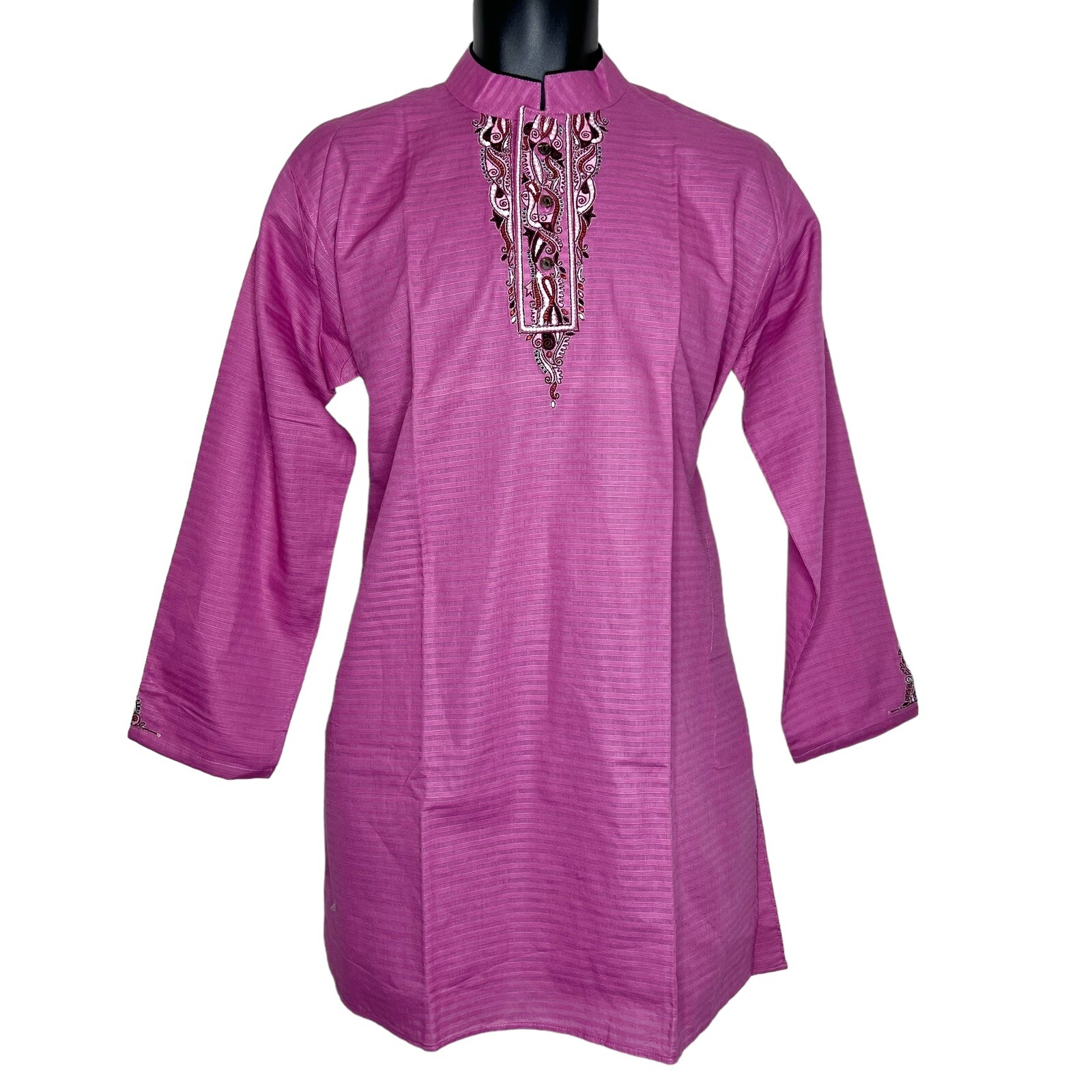 Pink Mid East Style African Men Long Formal Top/ Shirt