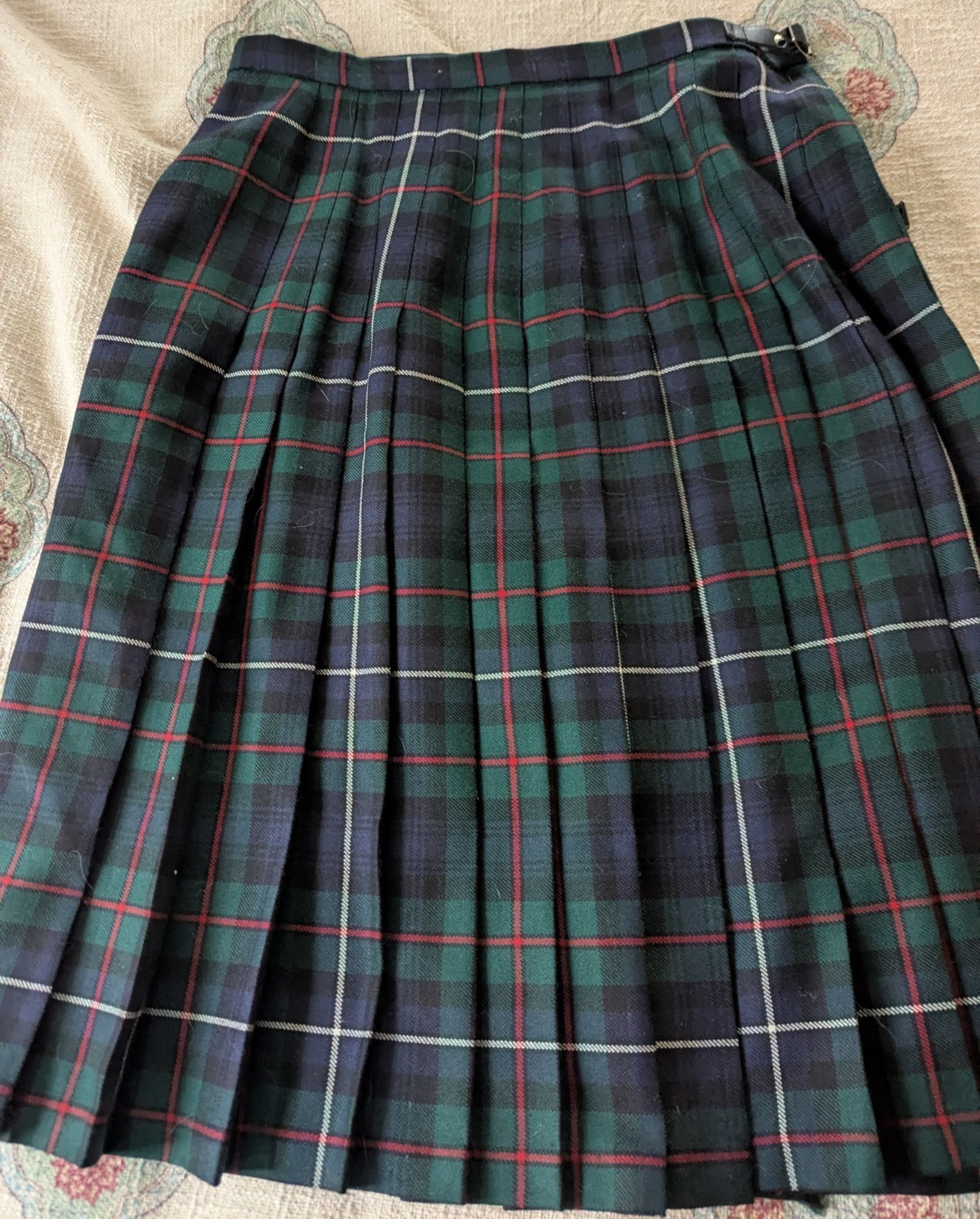 Vtg Hector Russell Scottish National Tartan Wool 13 Pleats 32″ waist