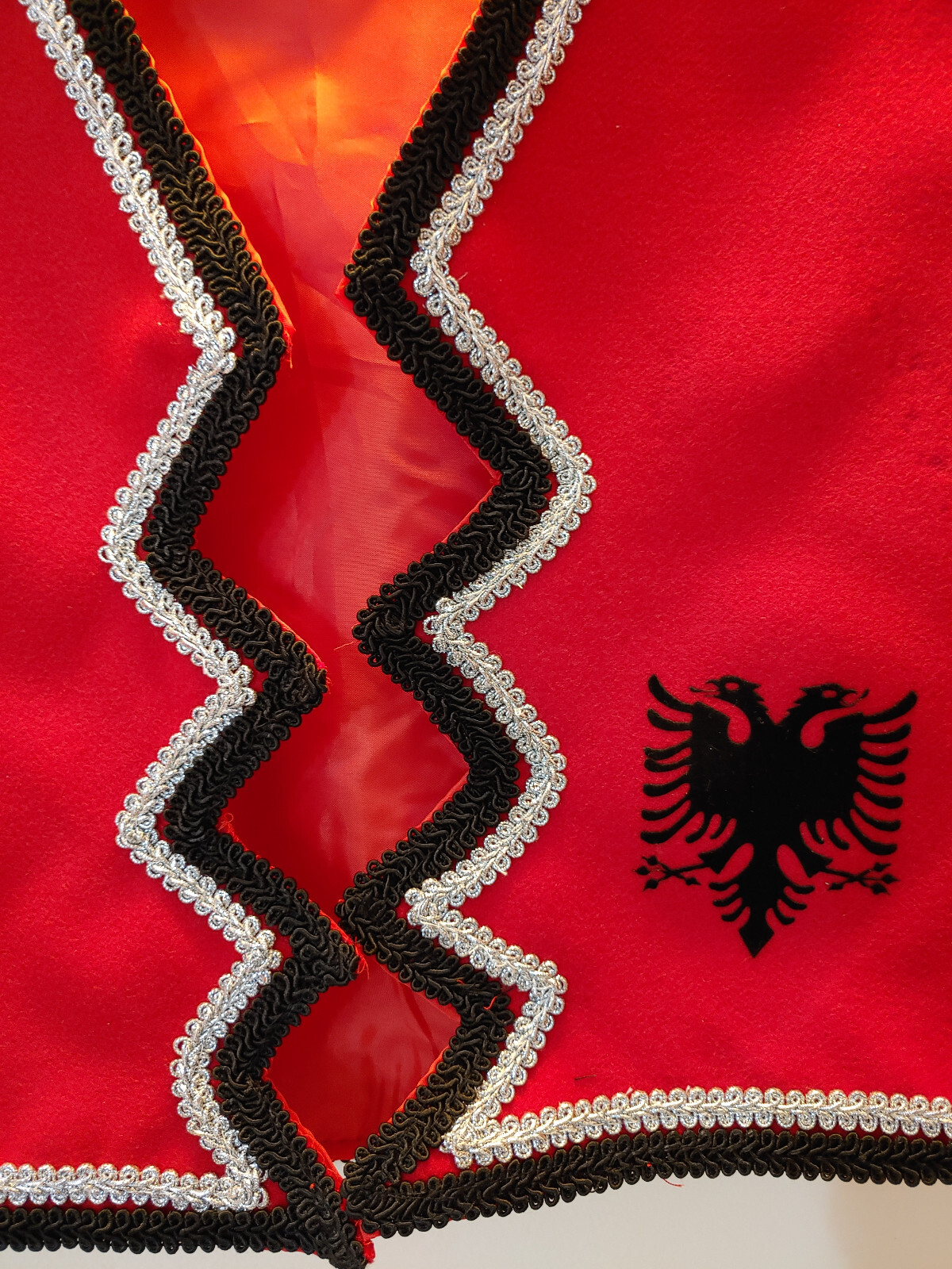 Boys Age: 3-4 Albanian Eagle Flag Xhamadan Jelek. Handmade Traditional Folk Coat