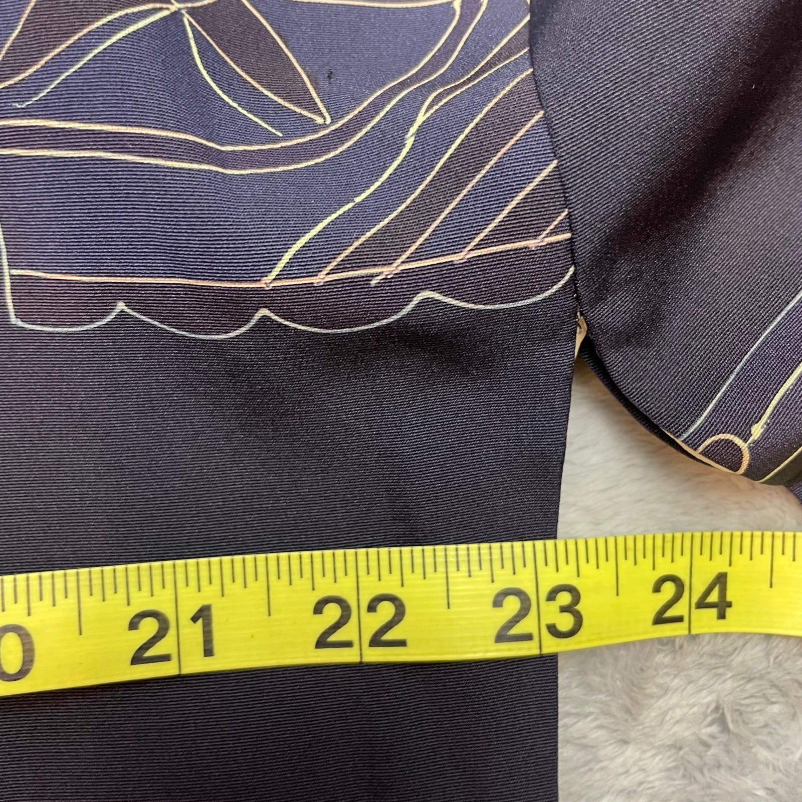 Vintage Unisex Haori Kimono Jacket Size M Navy Graphic Art Handmade Mid Length