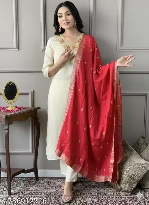 Indian Salwar Kameez Suit Readymade 3Pc Women Party Wear Dress Dupatta