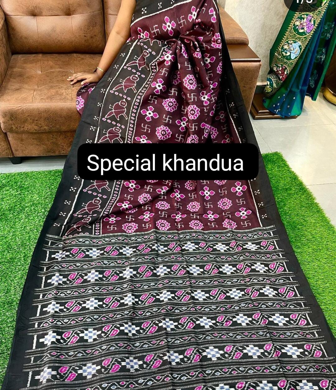 Odisha Sambalpuri Ikat Pure Silk Saree