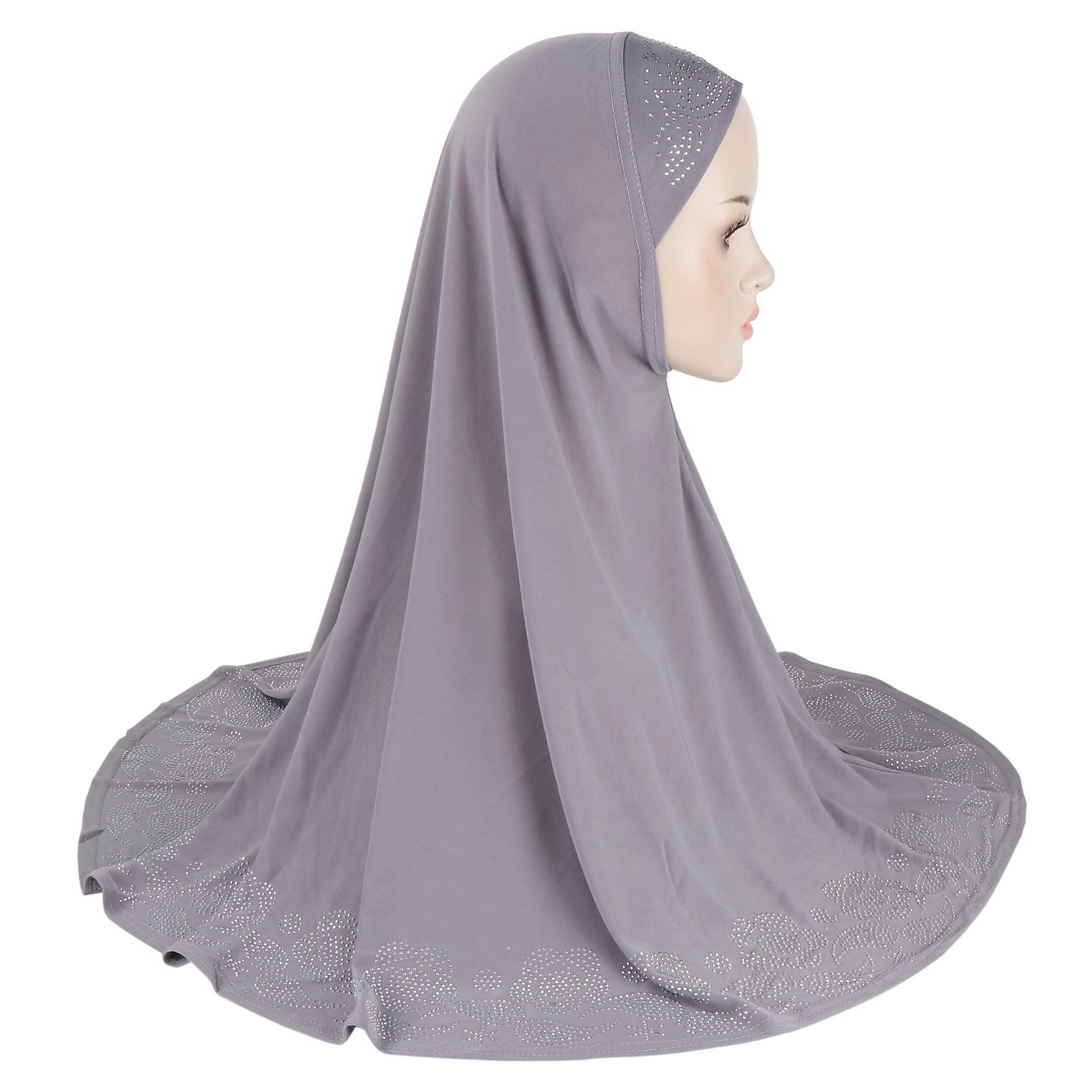 Women Hijab Muslim Rhinestone Instant Scarf Headties Turban Shawls Arab Shayla