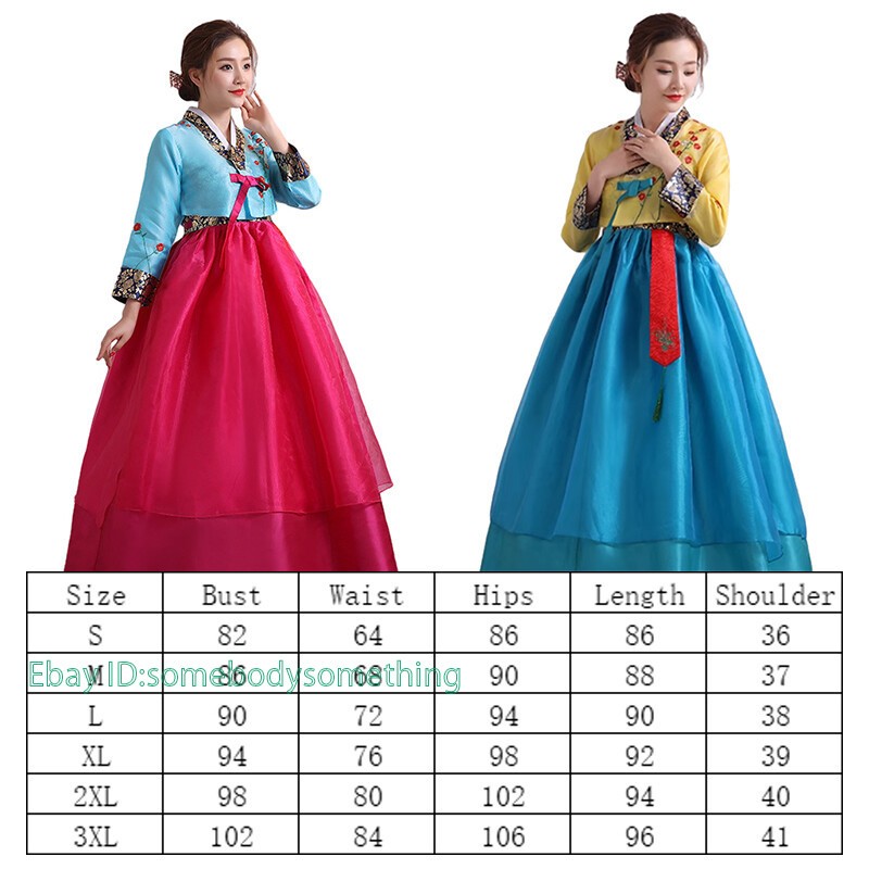Korean Traditional Costume Women Hanbok Dress Set Performance Dance Clothing