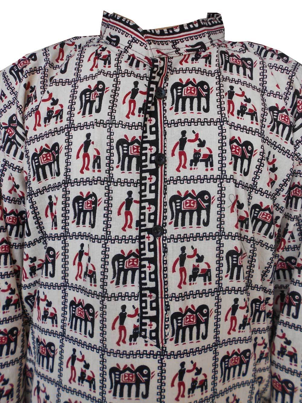 Men Kurta Indian Traditional Ethnic Summer Cotton Casual Shirt Top