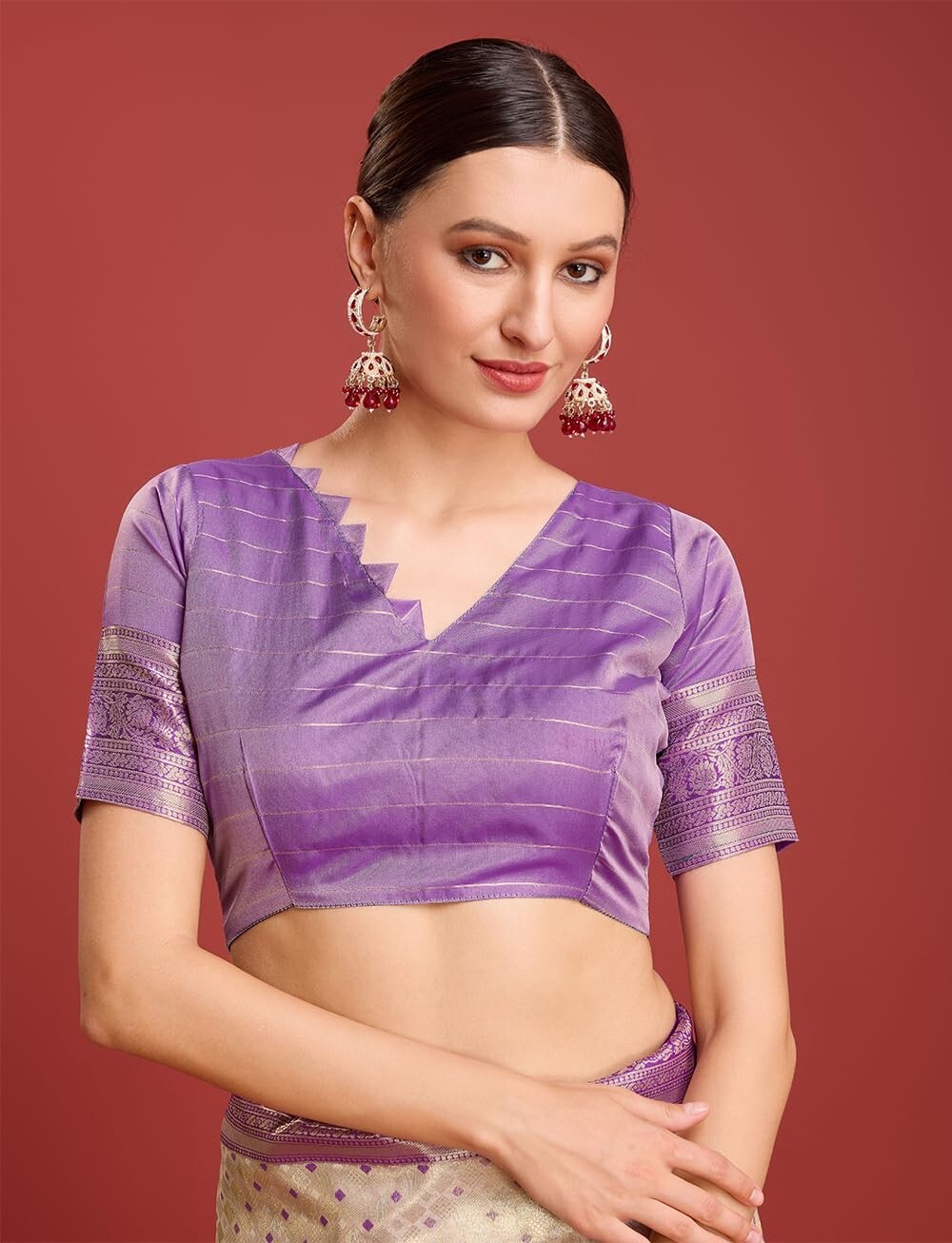 Women’s Kanjivaram Silk Mesmerizing Saree With Unstitched Blouse Piece