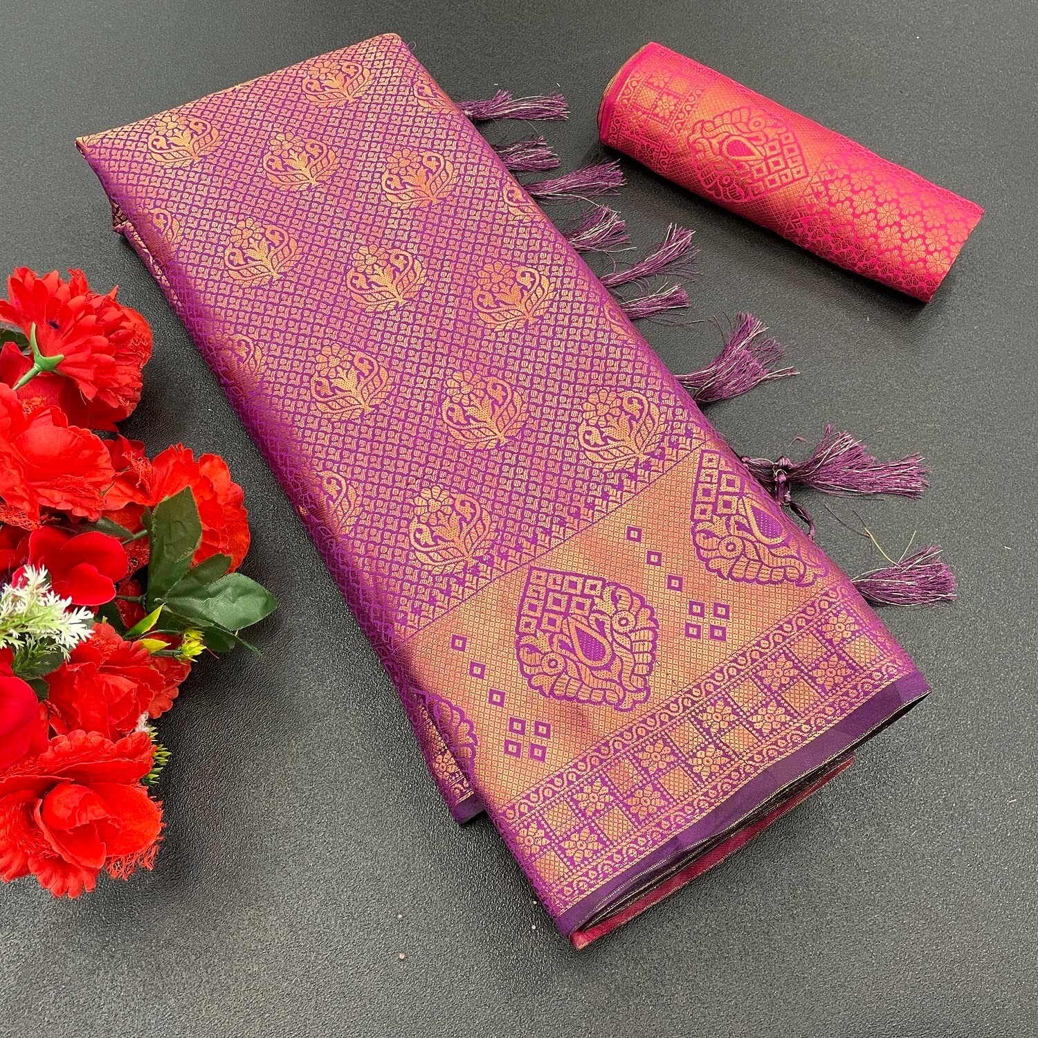 Women Wear Cotton Silk Banarasi Sari Paithani Wedding Wear Saree