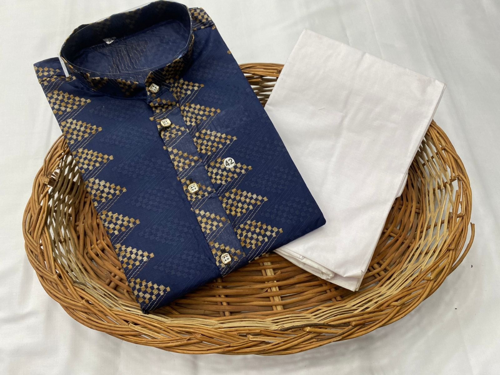 Men’s Traditional Kurta Pajama Set Embroidery Wedding Festive Wear Multi Colours