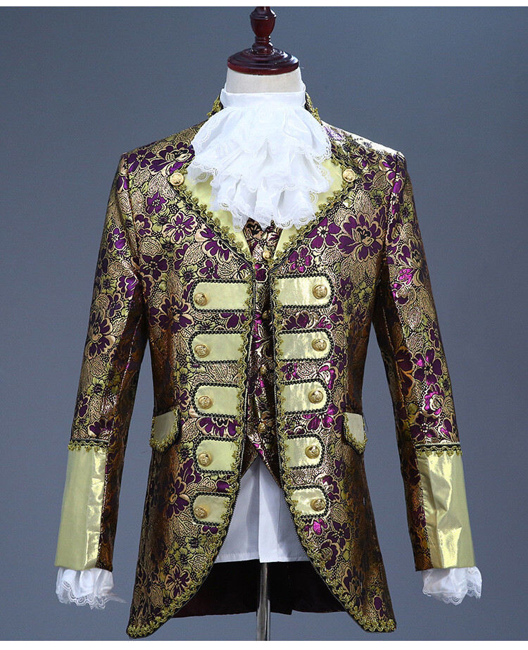 Adult Men’s Palace Dress Performance Costume Retro Steam Age Costume 3pc set