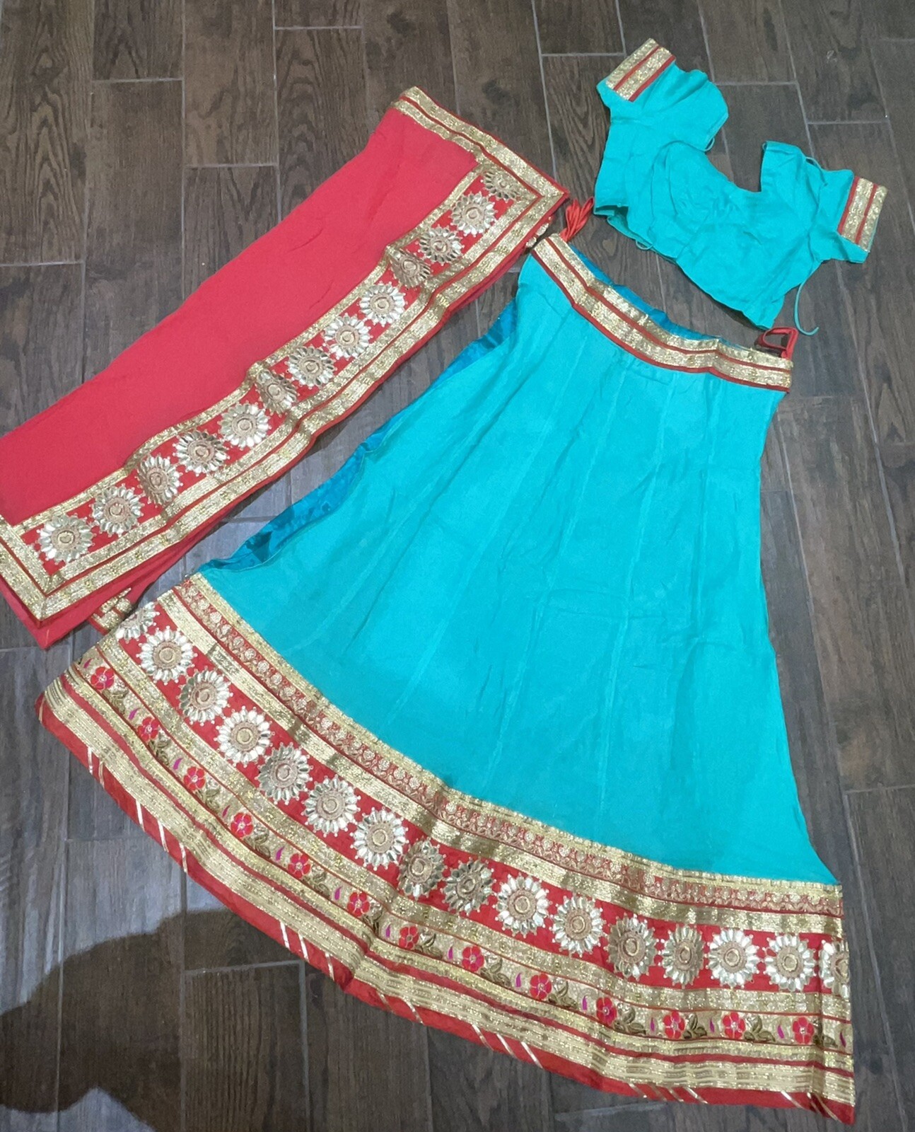 Indian Navratre Asian Ghagra Lehanga Choli Blouse Dupatta Wedding Outfit Dress