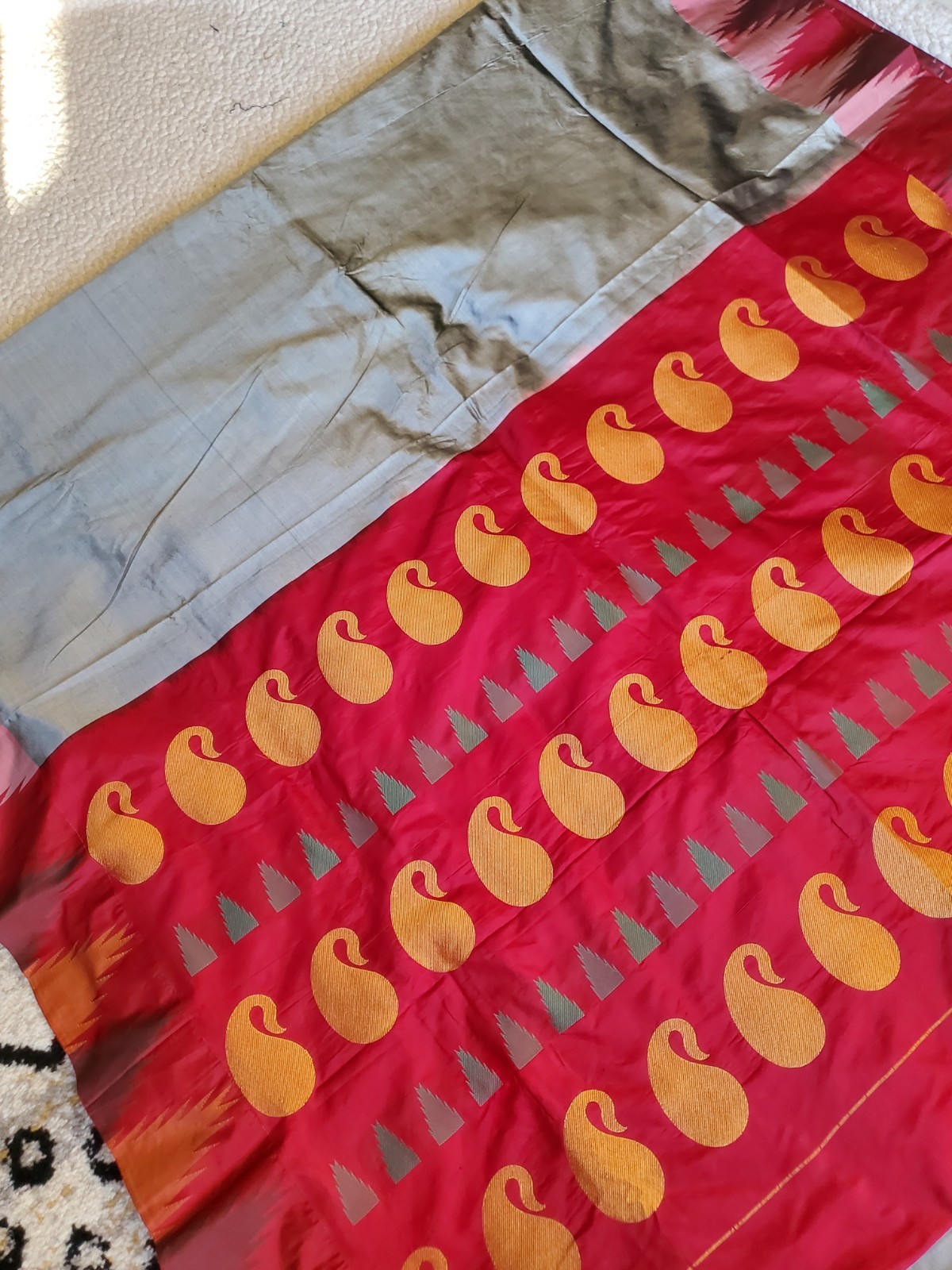 Women New Pure Silk Kanjivaram Saree Festive Wedding Party