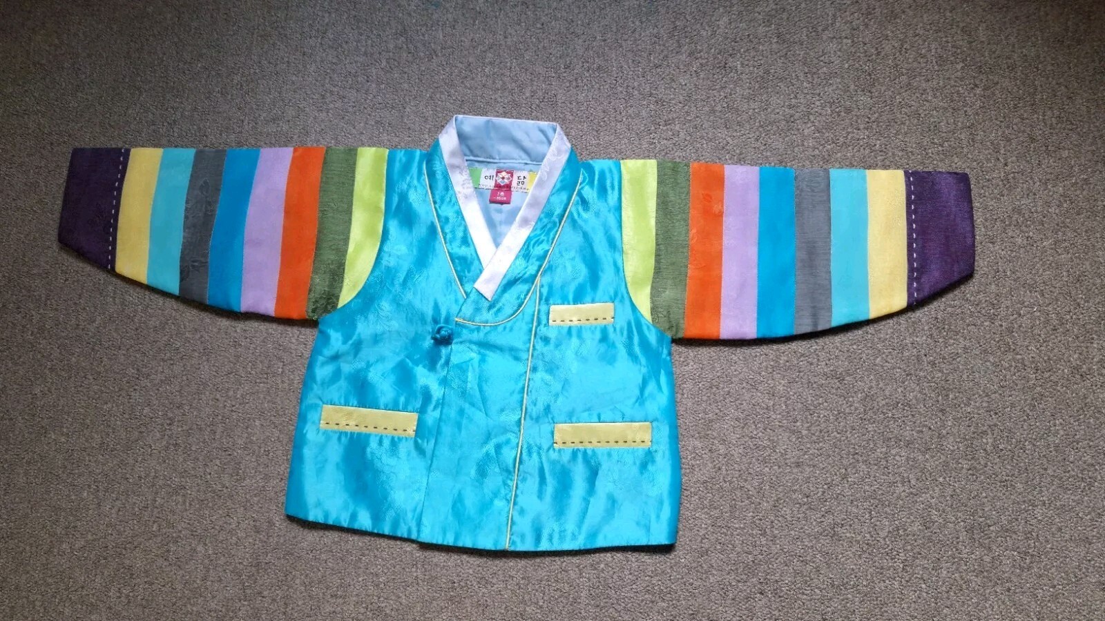 Baby Boys Korean Traditional Hanbok Toddler 1 – 2 Years Colourful Pants Top Set