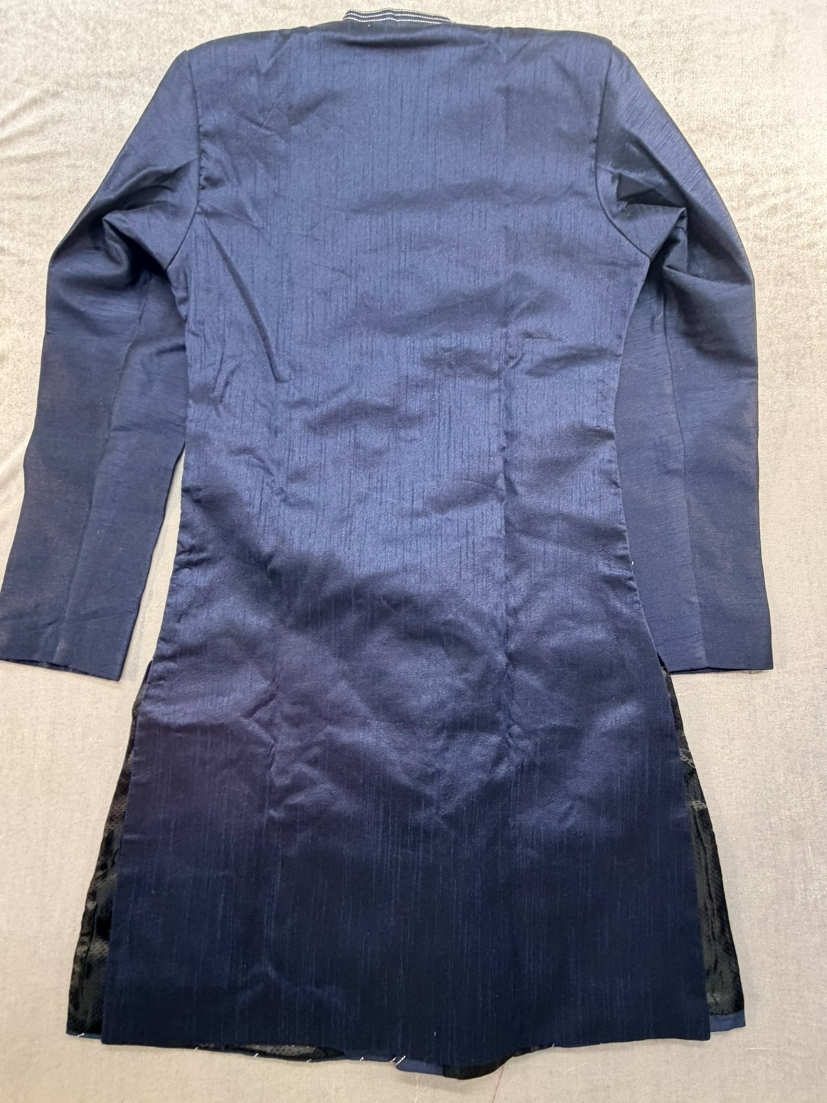 New Navy Blue South Asian Kurta Size 32 Gold Buttons